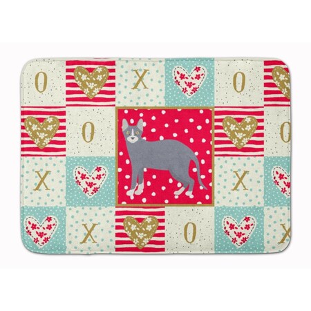 Carolines Treasures 19 x 27 in. Don Sphynx No.2 Cat Love Machine Washable Memory Foam Mat CK5599RUG